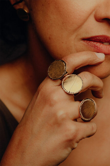 Bague dorée fait main les Aubépines Limoges