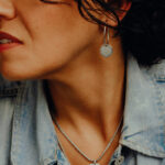 Boucle d’oreille argentée unique Les Aubépines Limoges