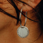 Boucle d’oreille argentée unique Les Aubépines Limoges
