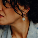 Boucle d’oreille argentée unique Les Aubépines Limoges