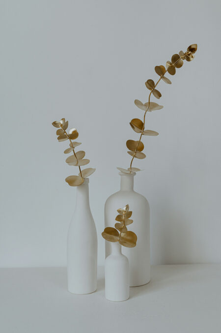 eucalyptus en métal doré création artisanale limoges les aubépines