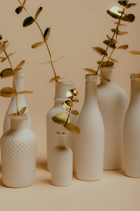 Sculpture végétale en laiton fait main les Aubépines Limoges