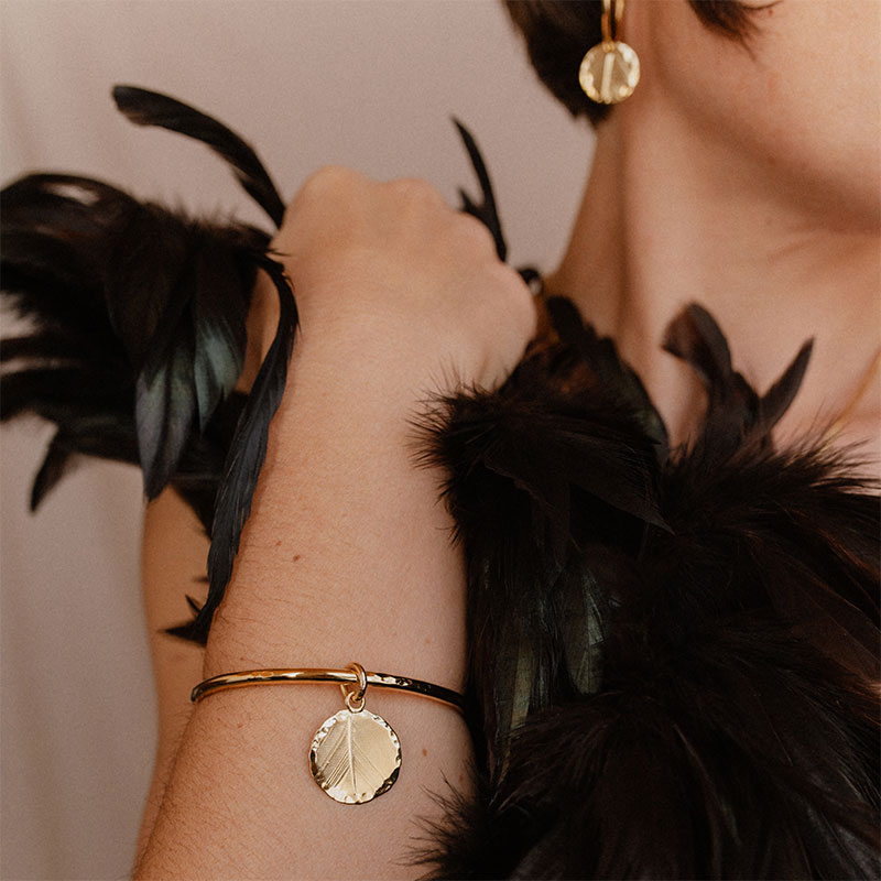 bracelet_empreinte_plume_lesaubepines