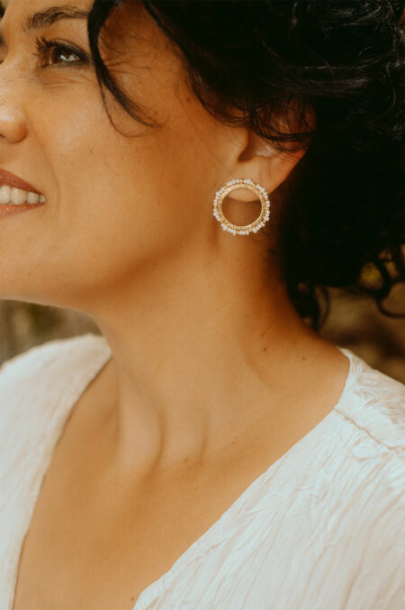 Boucles perles de culture idéales pour mariage Les Aubépines Limoges