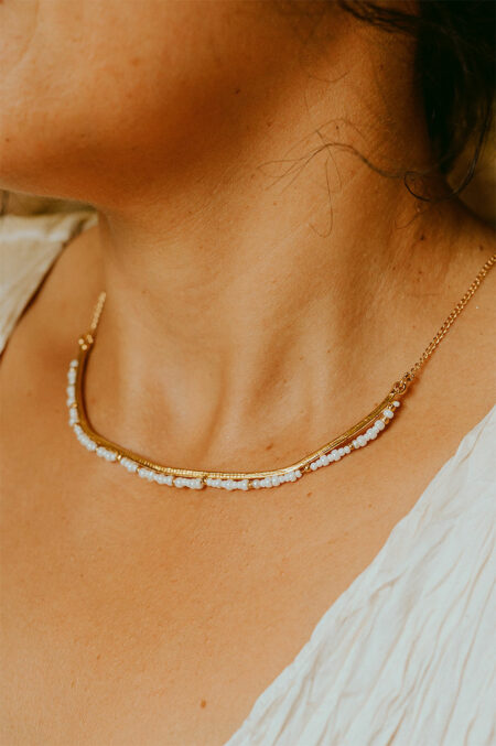 collier chic pour mariage les Aubépines bijoux fabriqués main à Limoges