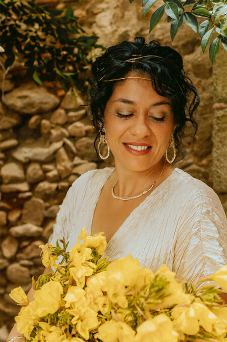 Grandes boucles baroques, or et blanc ivoire fabriquées main à Limoges