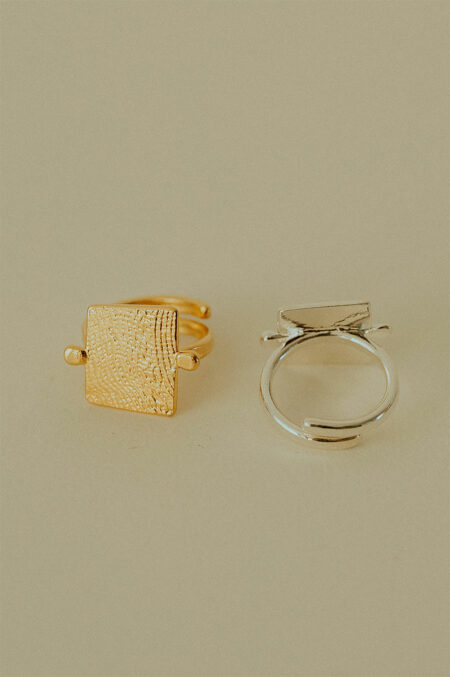 bague dorée, bijou fantaisie fabriqué à Limoges