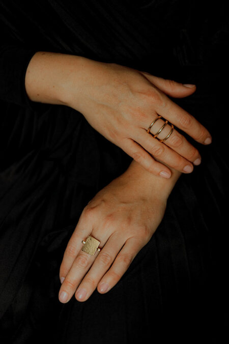 bague dorées, bijou de créateur fabriqué à Limoges