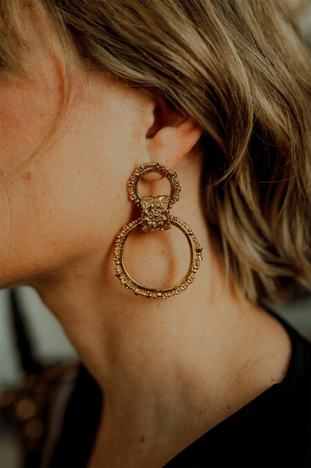 Boucles d'oreilles de créateur, d'inspiration baroque