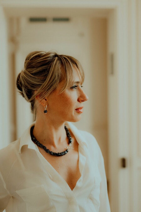 petites créoles avec porcelaine bijou artisanal fabriqué à Limoges Les Aubépines