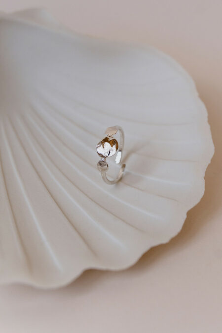 Bague de créateur argentée Les Aubépines Limoges