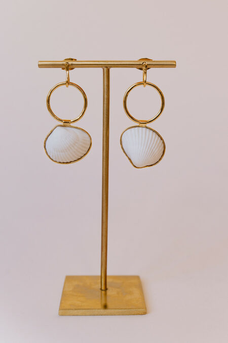 Boucle d’oreille dorée fait main les Aubépines Limoges