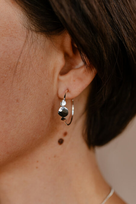 Boucle d’oreille argentée unique Les Aubépines Limoges