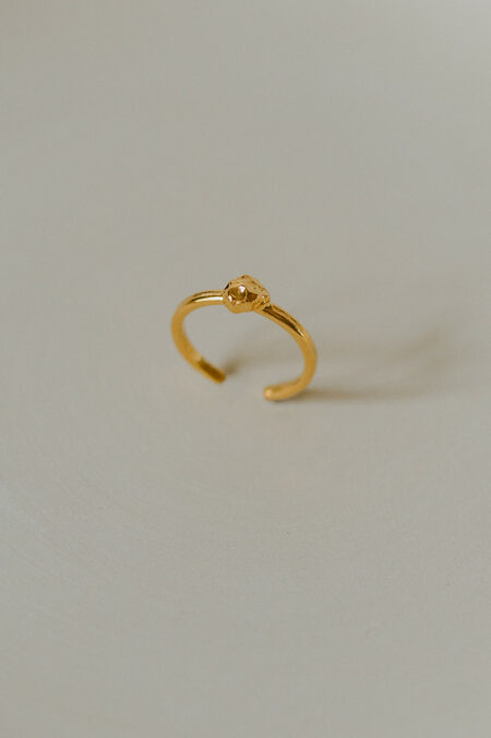 bague faite à la main dans l'atelier d'Agnès Nicot créatrice de Les Aubépines à Limoges