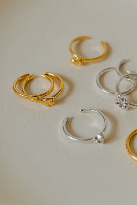 bague faite à la main dans l'atelier d'Agnès Nicot créatrice de Les Aubépines à Limoges