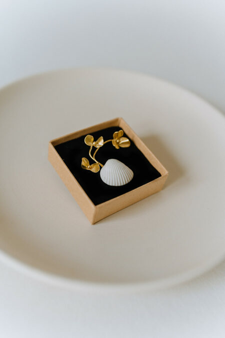 Ecrin décoratif en porcelaine et métal, Les Aubépines, boutique d'artisanat d'art et cadeaux à Limoges