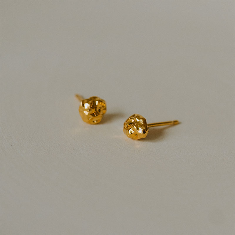 Boucles d'oreilles pépites fondues Les Aubépines Limoges